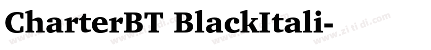 CharterBT BlackItali字体转换